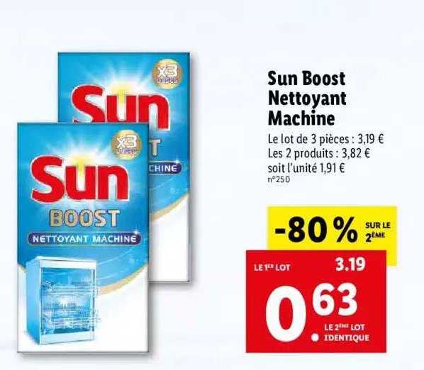 Sun Boost Nettoyant Machine