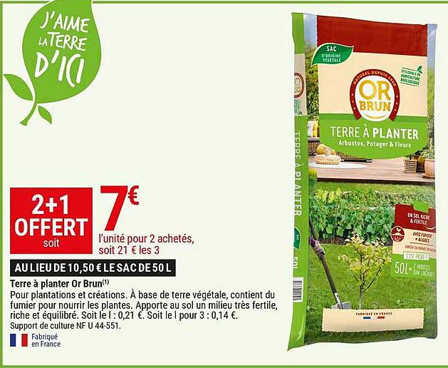 terre à planter or brun