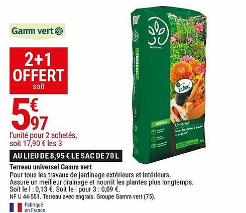 terreau universel gamm vert