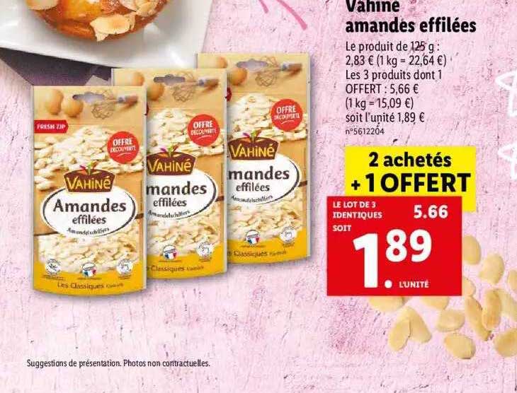 vahiné amandes effilées