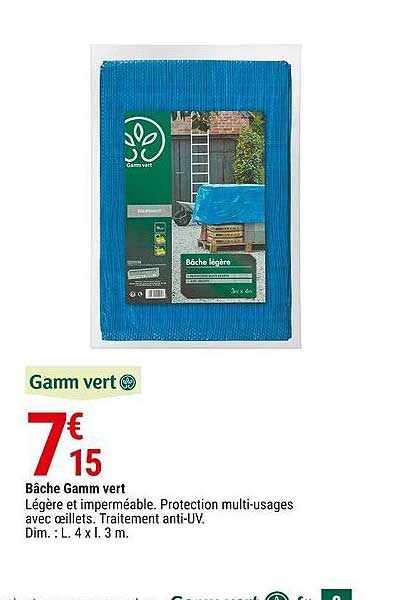 bâche gamm vert