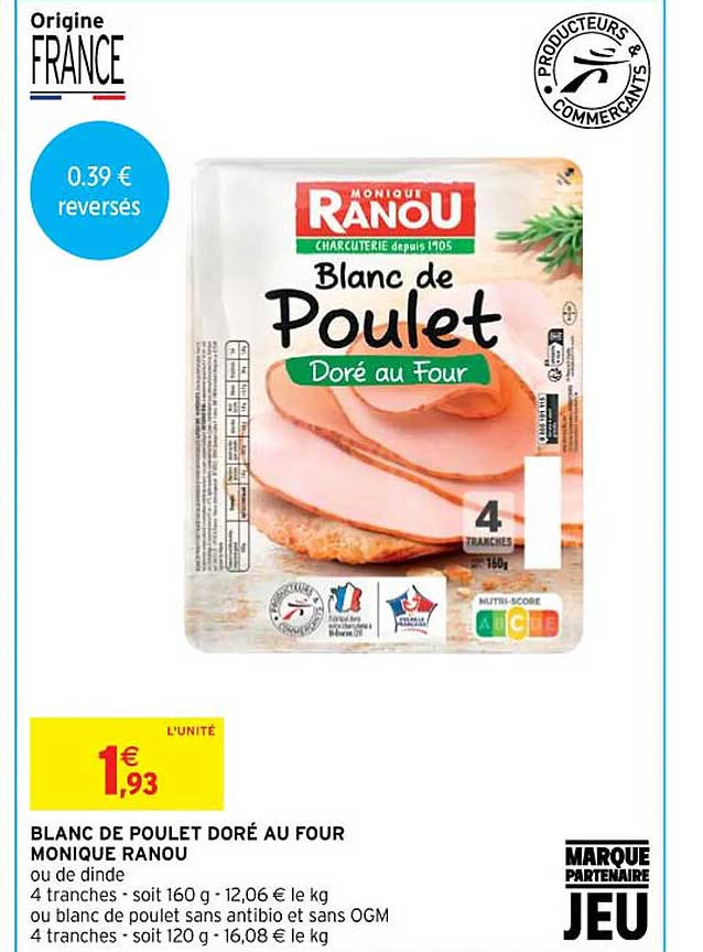blanc de poulet doré au four monique ranou