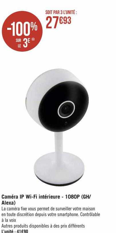 caméra ip wifi intérieure - 1080p (gh-alexa)