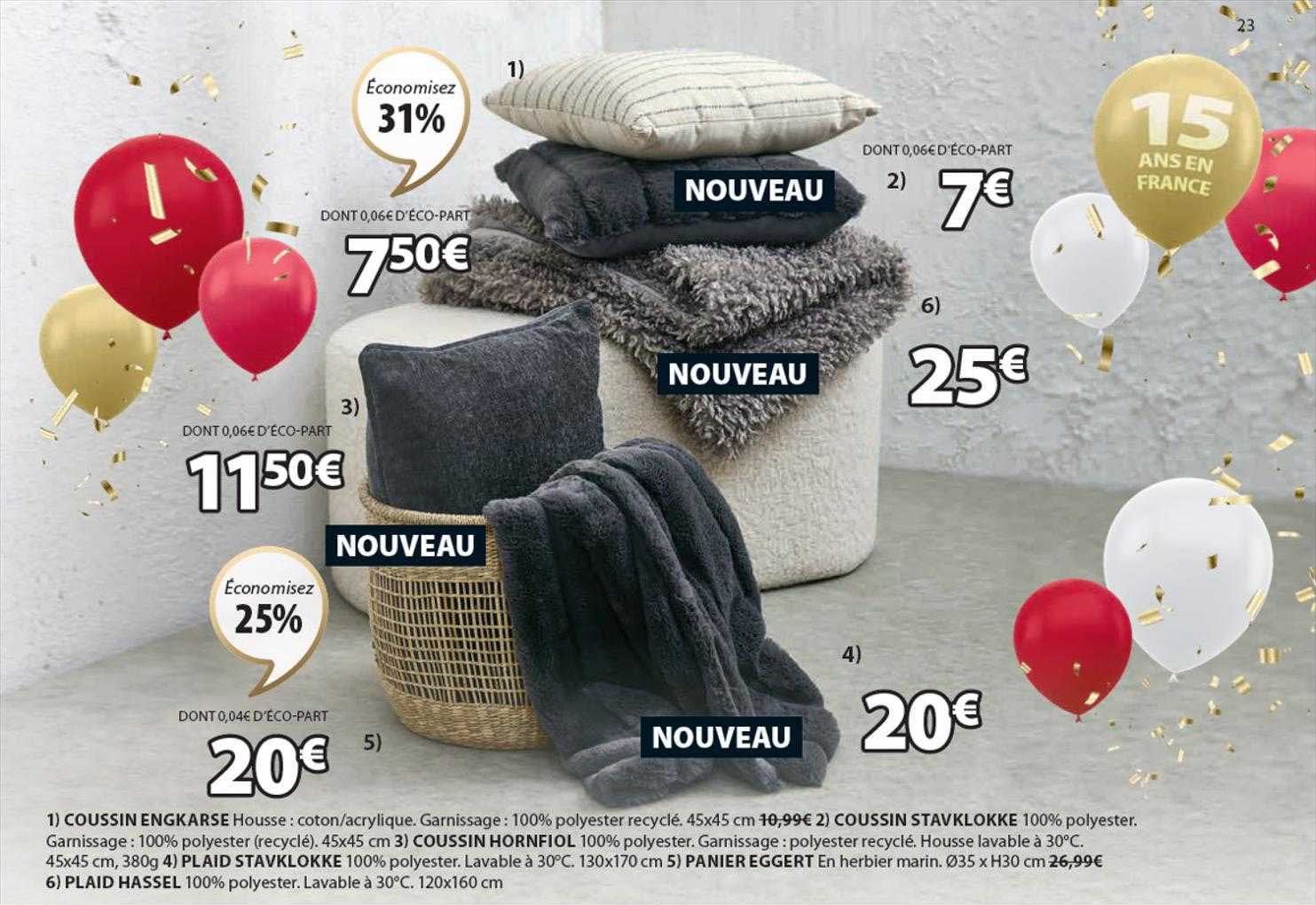 Coussin Engkarse, Coussin Stavklokke, Coussin Hornfiol, Plaid Stavklokke, Panier Eggert, Plaid Hassel