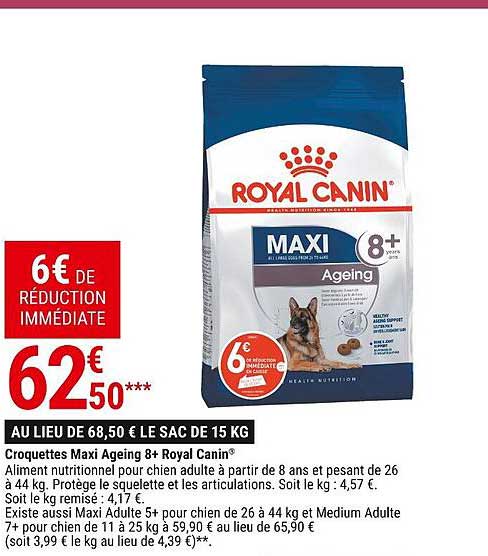 croquettes maxi ageing 8+ royal canin
