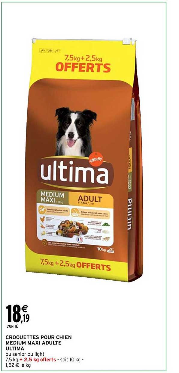 Croquettes Pour Chien Medium Maxi Adulte Ultima