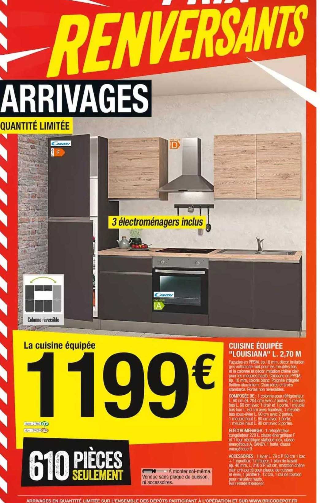 cuisine équipée "louisiana" l. 2,70 m