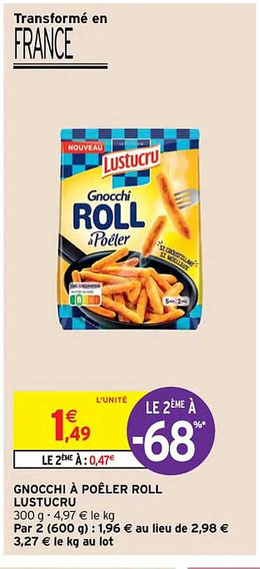 gnocchi à poêler roll lustucru