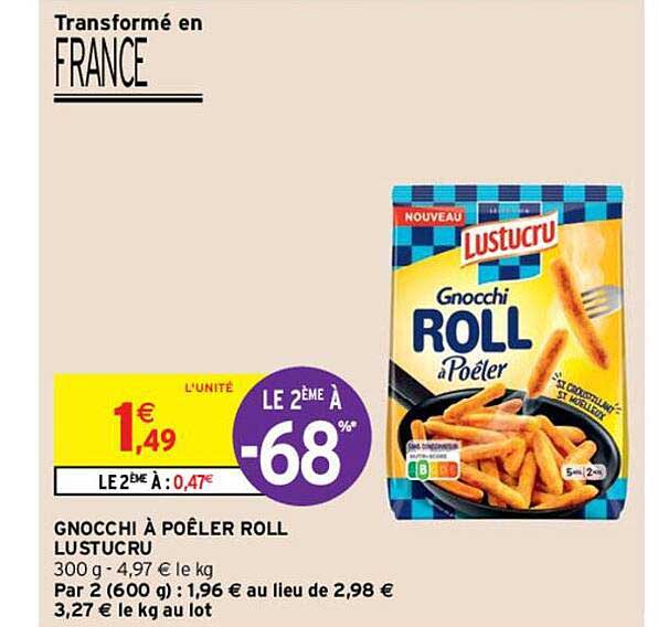 gnocchi à poêler roll lustucru