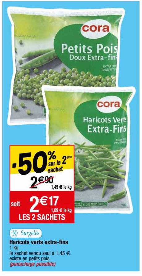 haricots verts extra-fins cora