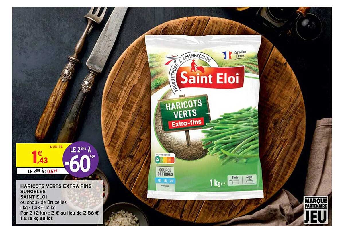 Haricots Verts Extra Fins Surgelés Saint Eloi