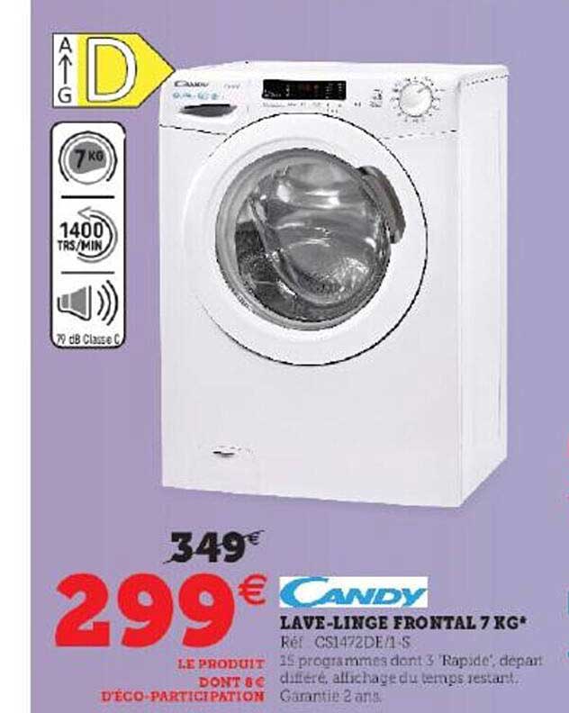 lave-linge frontal 7 kg candy