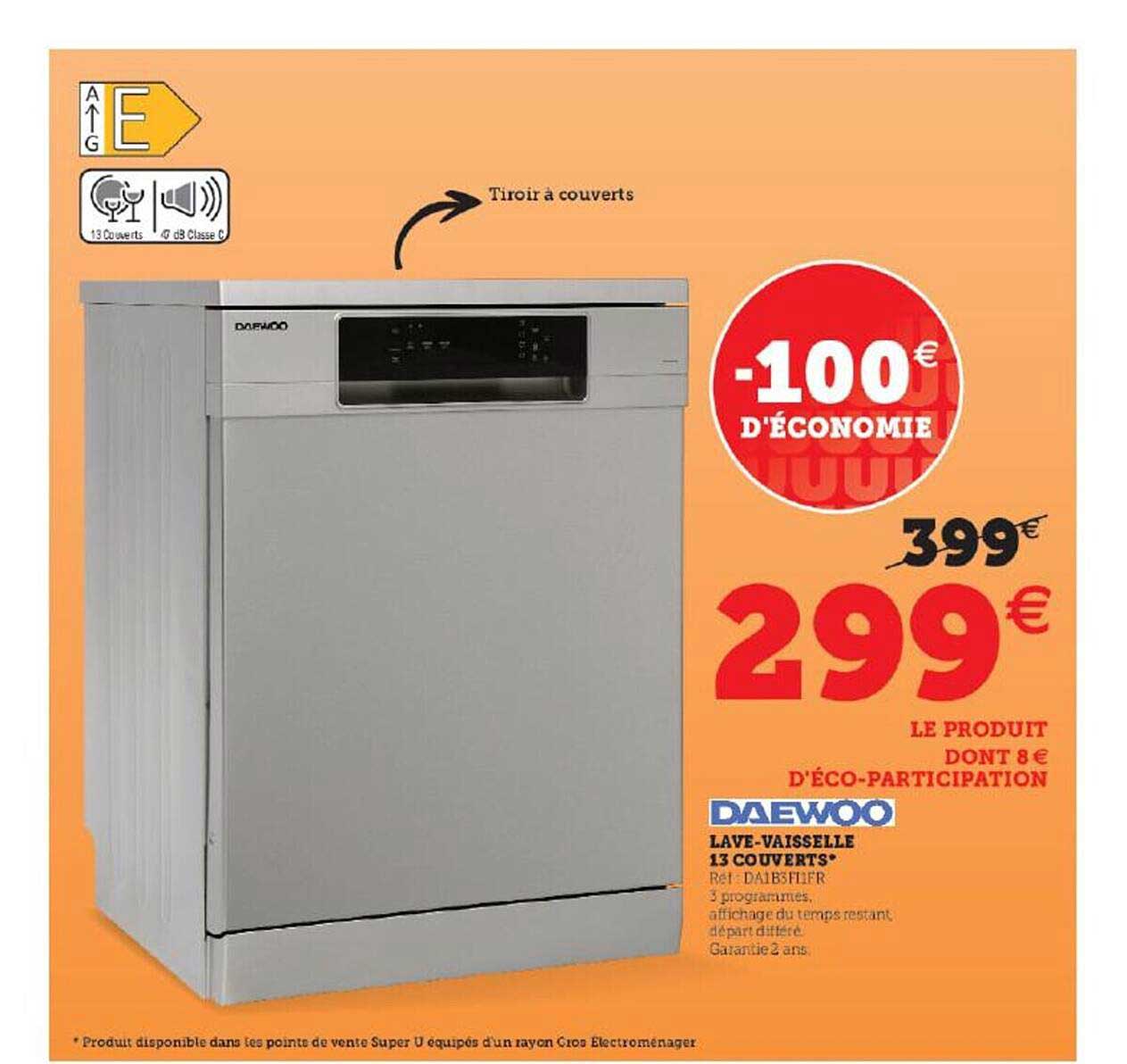 lave-vaisselle 13 couverts daewoo