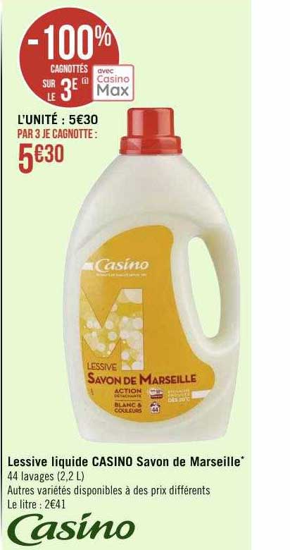 Lessive Liquide Casino Savon De Marseille