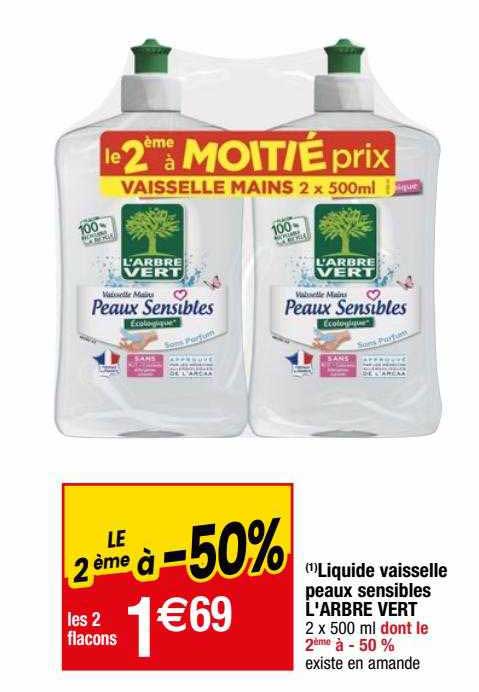 liquide vaisselle peaux sensibles l'arbre vert