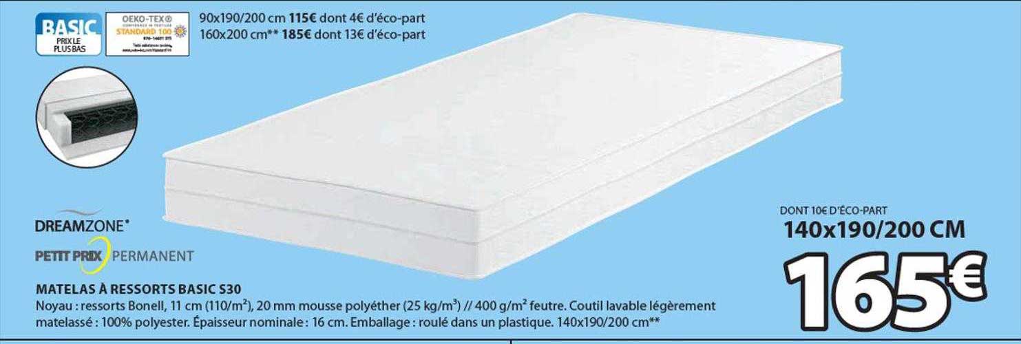 Matelas à Ressorts Basic S30