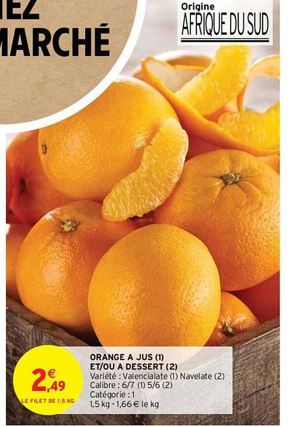 orange à jus et-ou à dessert