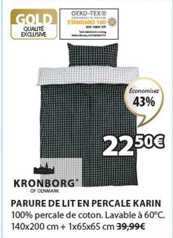 parure de lit en percale karin