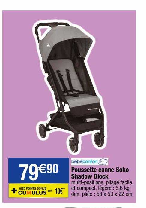 poussette canne soke shadow block bébé confort