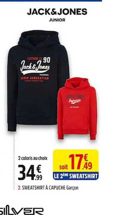sweatshirt à capuche garçon jack & jones