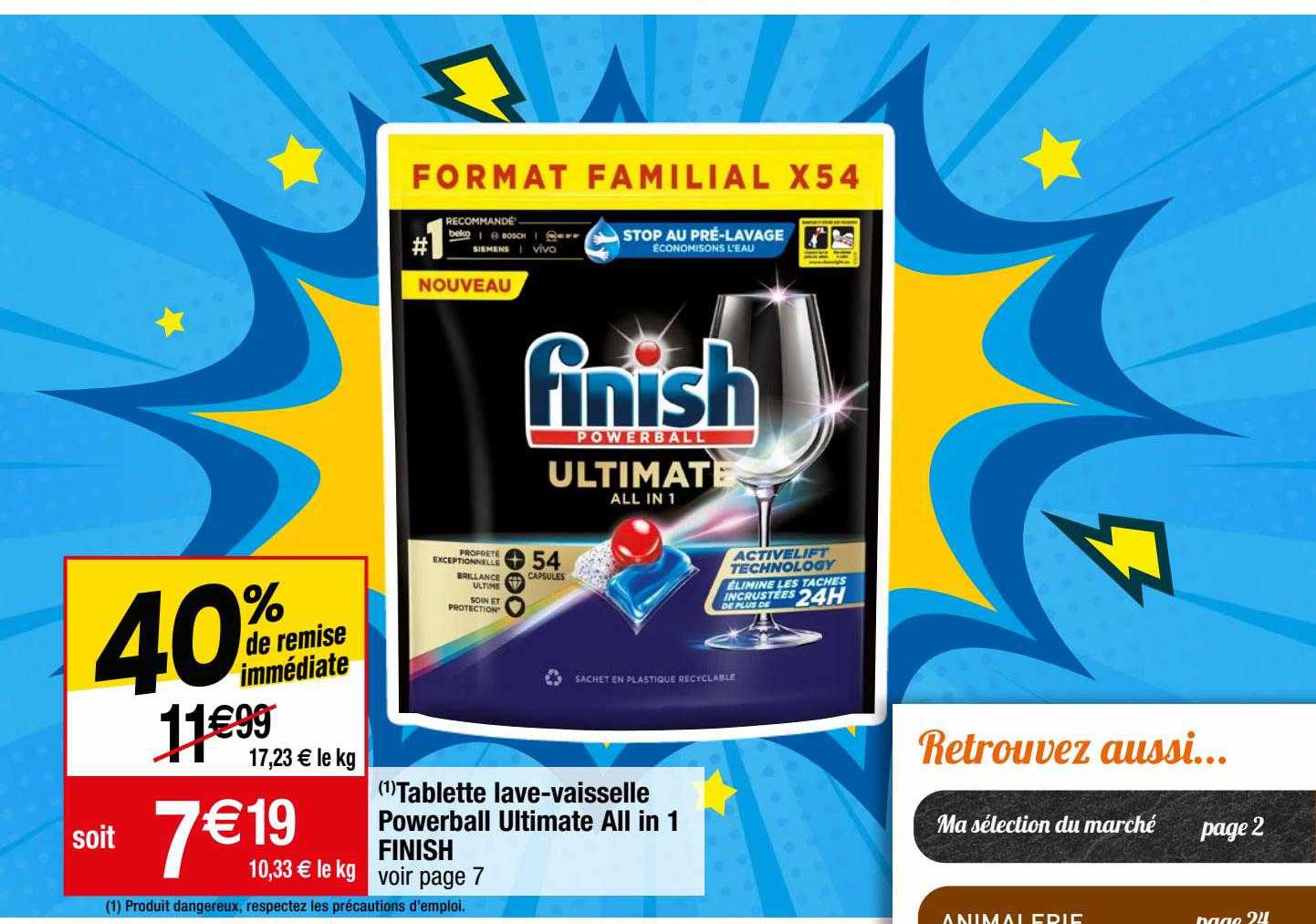 tablette lave-vaisselle powerball ultimate all in 1 finish