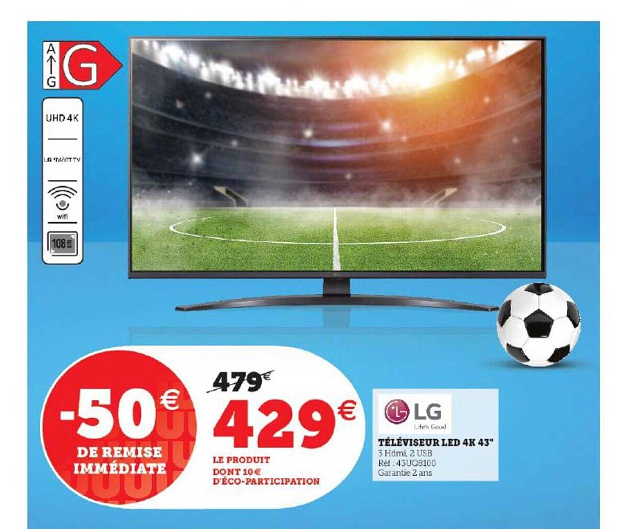 Téléviseur Led 4k 43" Lg