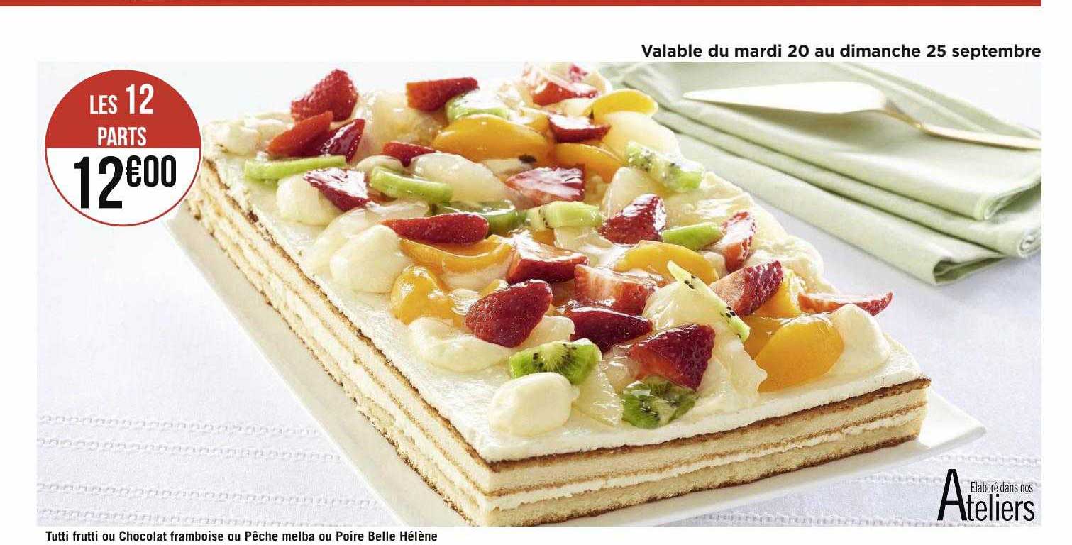 tutti frutti ou chocolat framboise ou pêche melba ou poire belle hélène