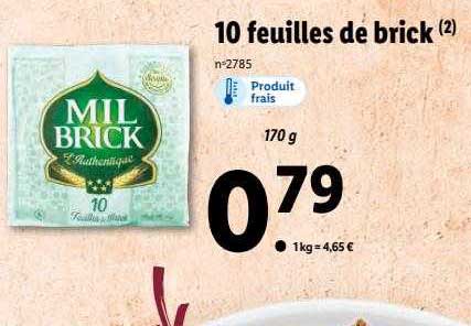 10 feuilles de brick