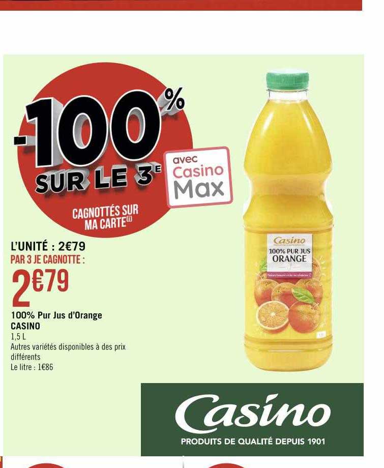 100% Pur Jus D'orange Casino
