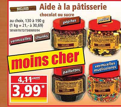 aide à la pâtisserie niclaus