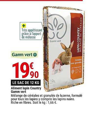 aliment lapin country gamm vert