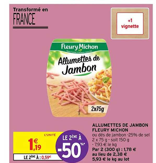 allumettes de jambon fleury michon