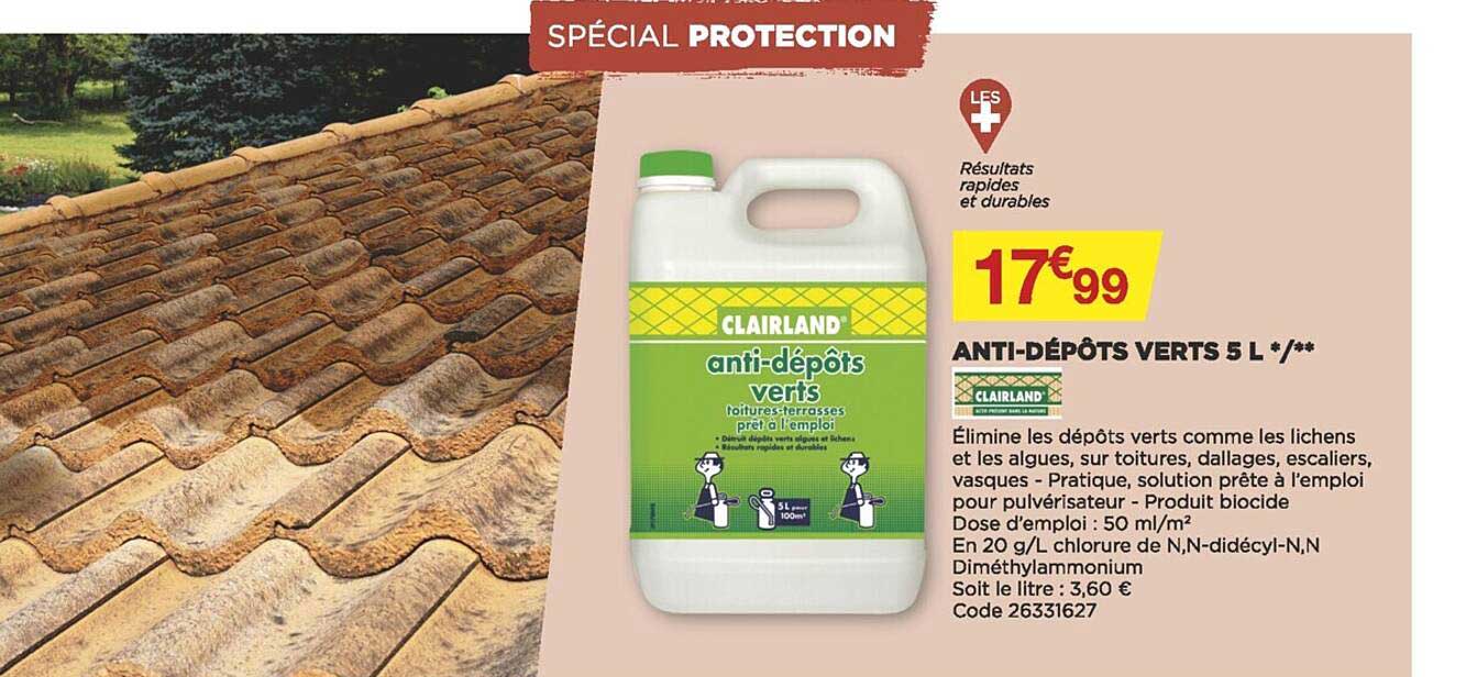 anti-dépôts verts 5l clairland