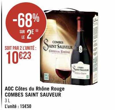 aoc côtes du rhône rouge combes saint sauveur