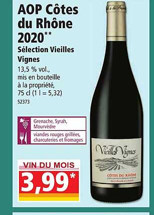 aop côtes du rhône 2020 sélection vieilles vignes