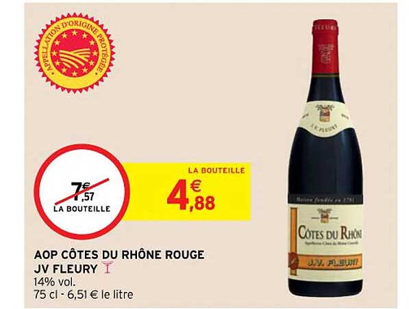 aop côtes du rhône rouge jv fleury