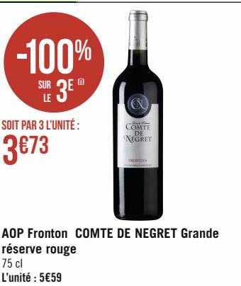 aop fronton compte de negret grande réserve rouge