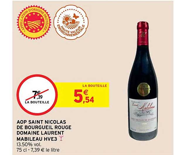 aop saint nicolas de bourgueil rouge domaine laurent mabileau hve3