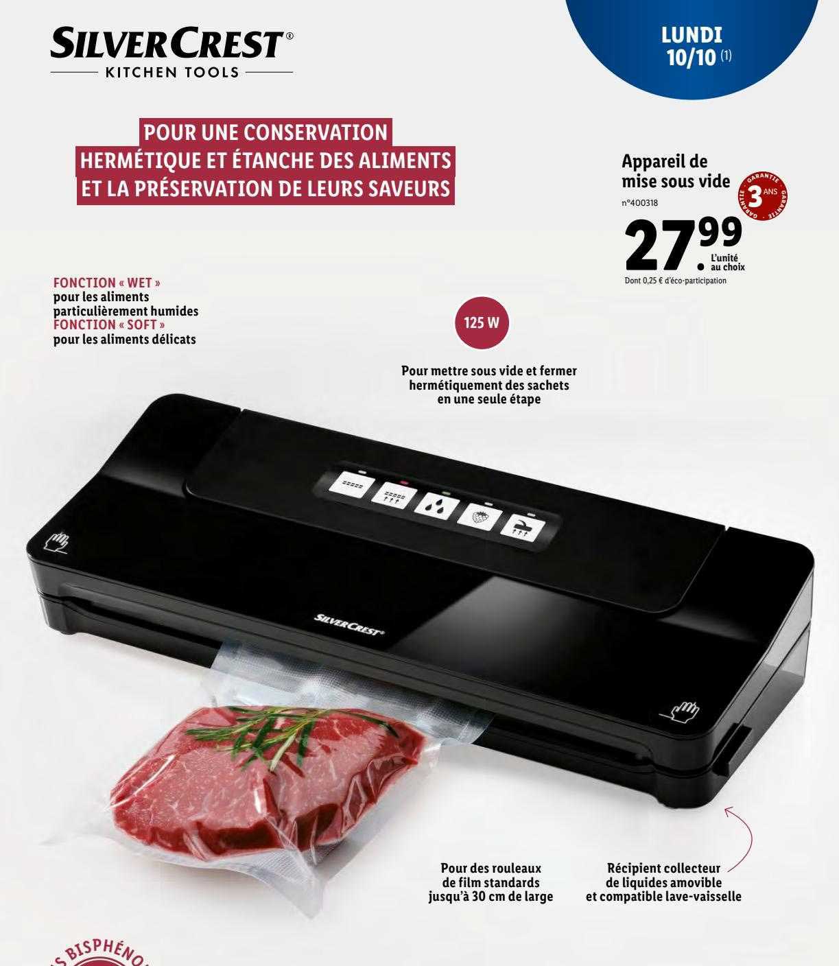 appareil de mise sous vide silvercrest