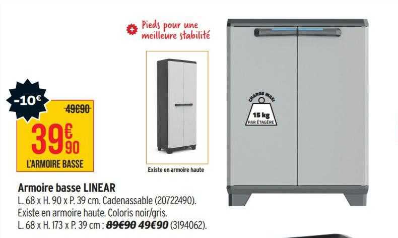 armoire basse linear