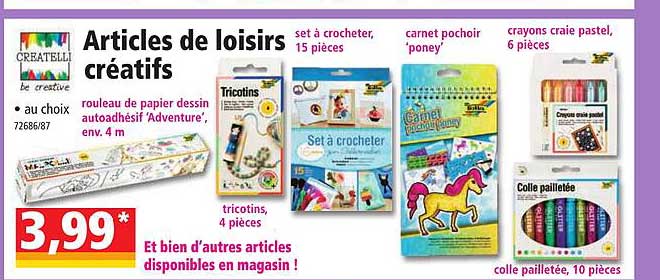articles de loisirs créatifs createlli