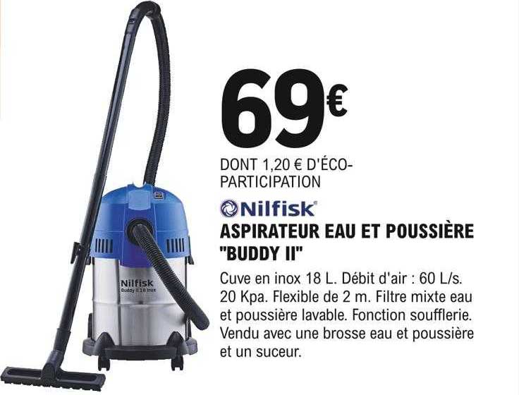 Aspirateur Eau Et Poussière "buddy II" Nilfisk