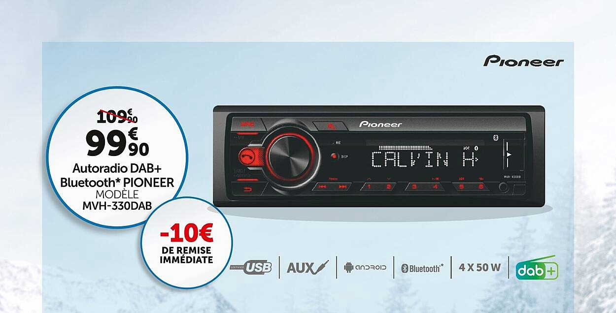 autoradioi dab + bluetooth pioineer