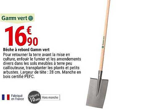 bêche à rebord gamm vert