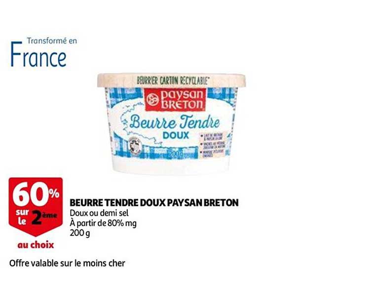beurre tendre doux paysan breton
