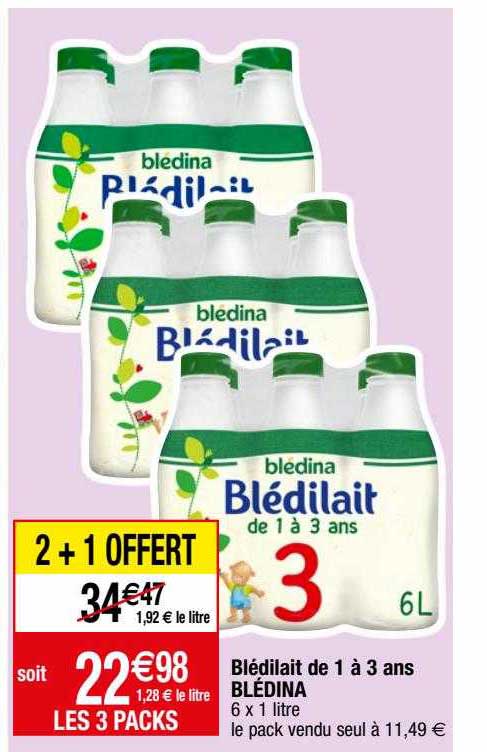 blédilait de 1 à 3 ans blédina