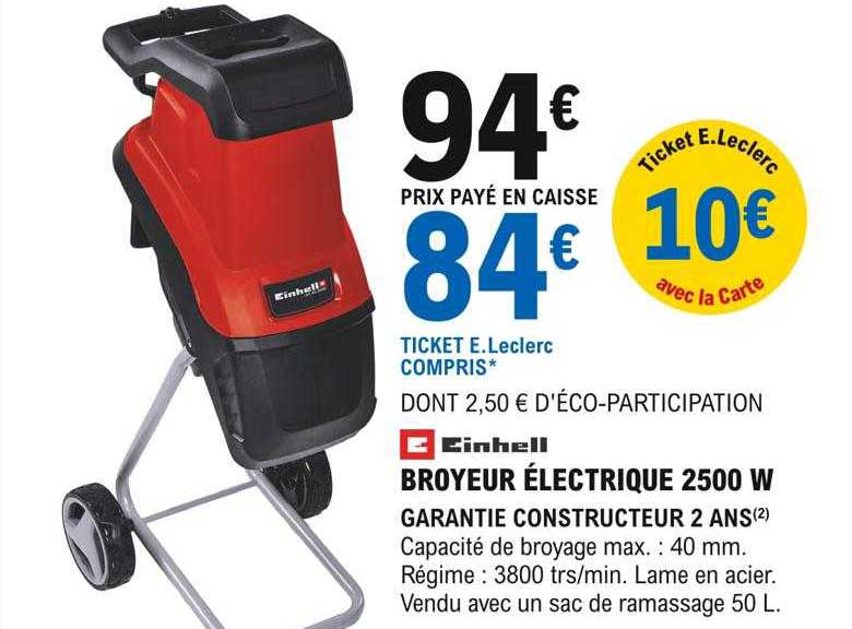 broyeur électrique 2500w einhell