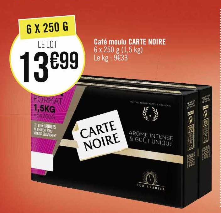 Café Moulu Carte Noire