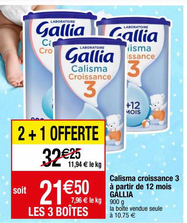 calisma croissance 3 à partir de 12 mois gallia