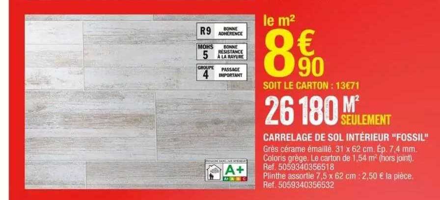 carrelage de sol intérieur "fossil"